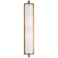 Calliope Tall Bath Light in Hand-Rubbed Antique Brass with White Glass