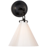 Katie Small Conical Sconce, a premium Bath light by Visual Comfort. Close - up image of its design.