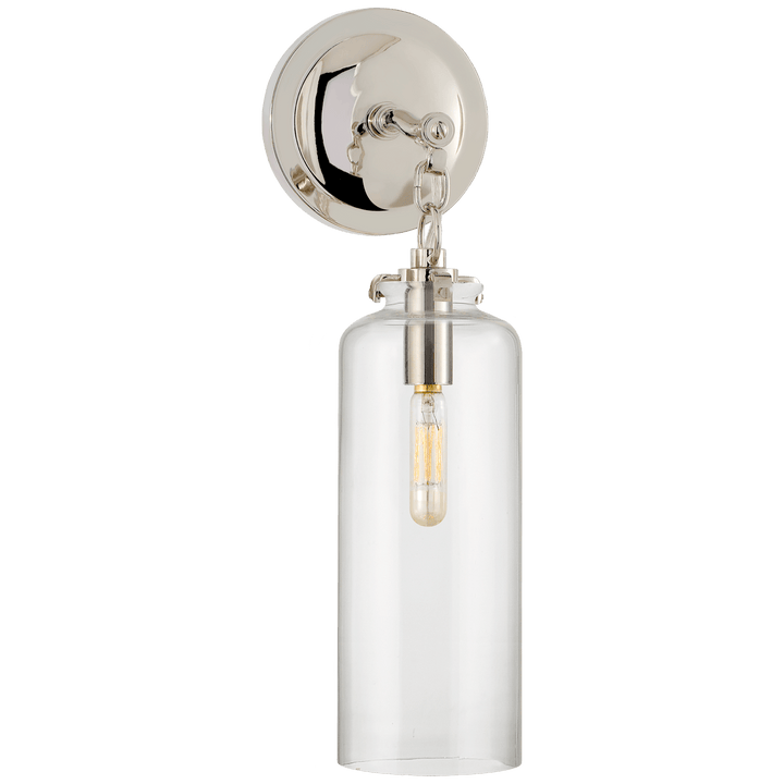 Katie Small Cylinder Sconce, a premium Bath light by VCGallery Italy. Close - up image of its design.