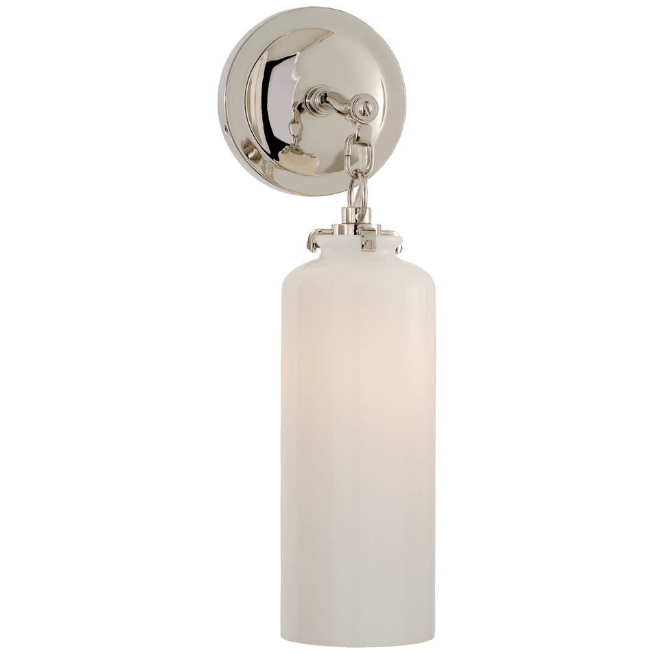 Katie Small Cylinder Sconce, a premium Bath light by VCGallery Italy. Close - up image of its design.