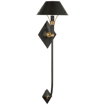 Turlington XL Sconce in Bronze and Hand-Rubbed Antique Brass with Bronze Shade