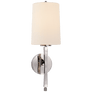 Edie Sconce in Polished Nickel with Linen Shade