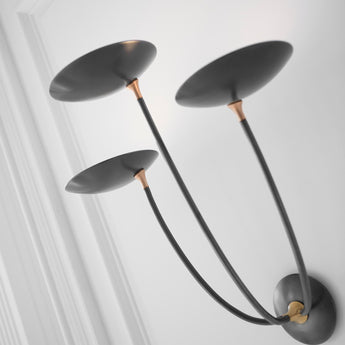 Keira Large Triple Sconce, a premium Decorative light by Visual Comfort. Close - up image of its design.