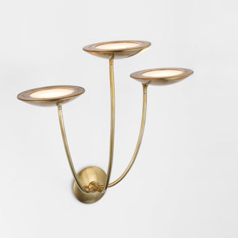 Keira Large Triple Sconce in Hand-Rubbed Antique Brass