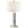 Longacre Small Table Lamp in Polished Nickel with Linen Shade