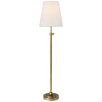 Bryant Table Lamp in Hand-Rubbed Antique Brass with Linen Shade