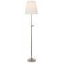 Bryant Table Lamp in Polished Nickel with Linen Shade