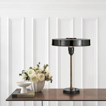 Carlo Table Lamp in Bronze and Hand-Rubbed Antique Brass