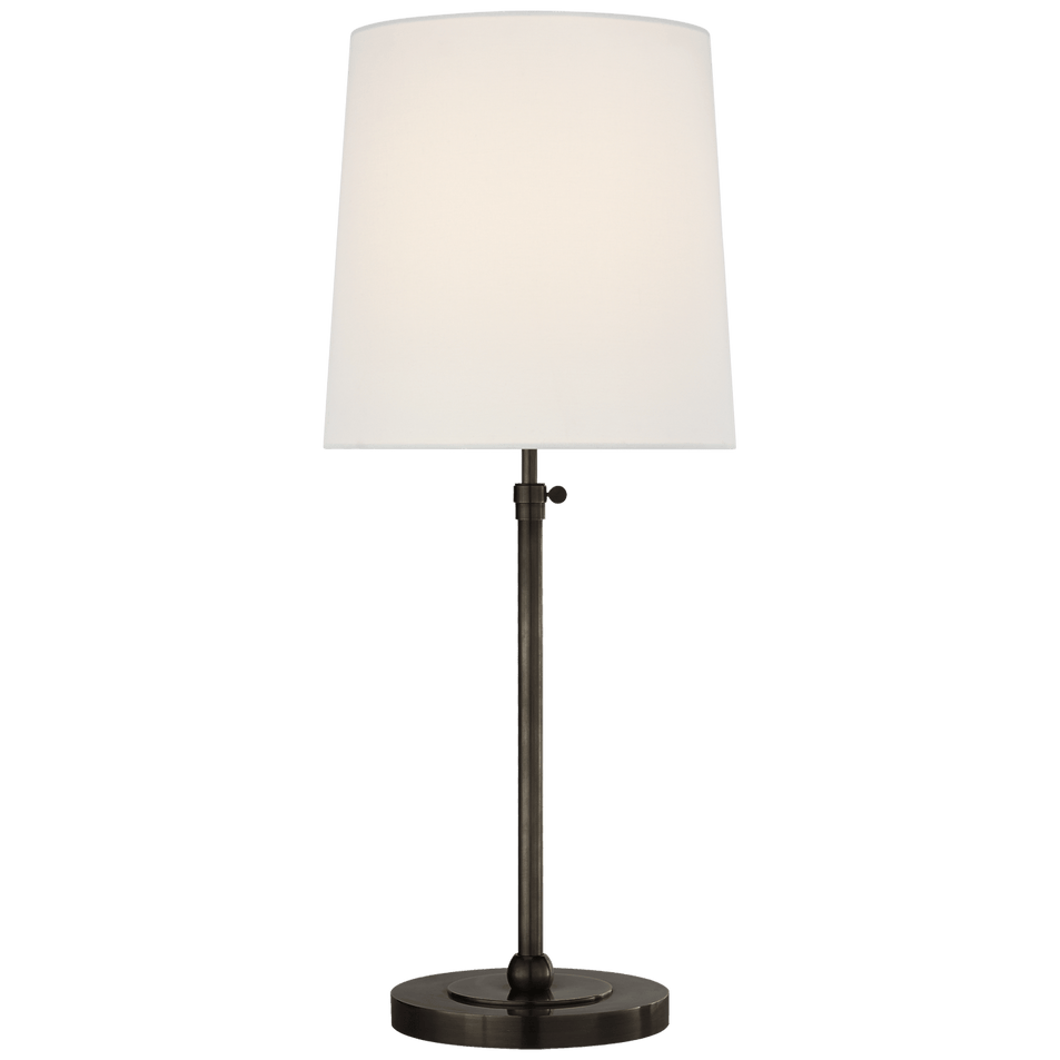 Bryant Large Table Lamp in Bronze with Linen Shade