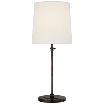 Bryant Large Table Lamp in Bronze with Linen Shade