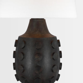 Orly Large Table Lamp in Garden Bronze with Linen Shade