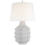 Orly Large Table Lamp in Plaster White with Linen Shade