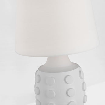 Orly Large Table Lamp in Plaster White with Linen Shade