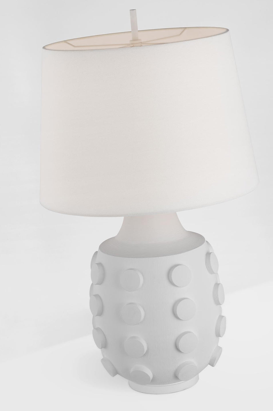 Orly Large Table Lamp in Plaster White with Linen Shade