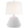 Frey Medium Table Lamp in Plaster White with Linen Shade