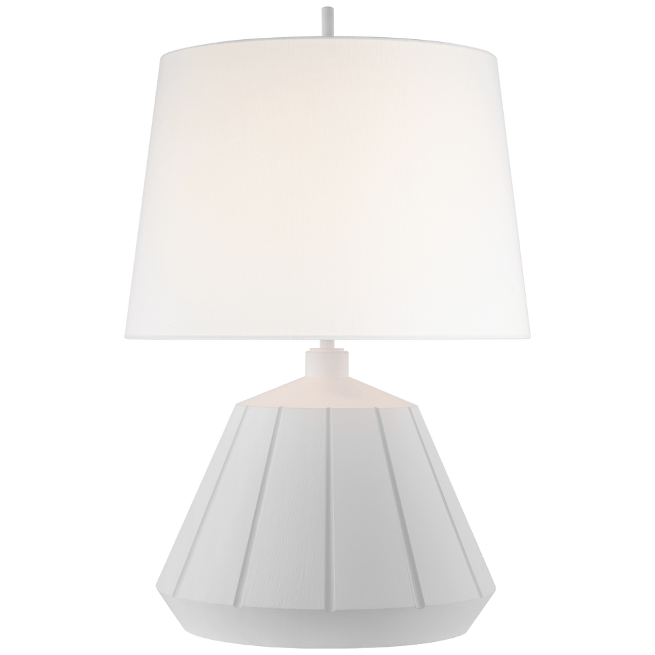 Frey Medium Table Lamp in Plaster White with Linen Shade