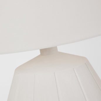 Frey Medium Table Lamp in Plaster White with Linen Shade