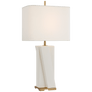 Niki Medium Table Lamp in Ivory with Linen Shade