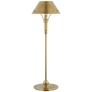 Turlington Medium Table Lamp in Hand-Rubbed Antique Brass with Hand-Rubbed Antique Brass Shade