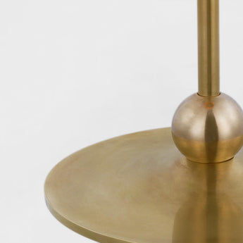 Turlington Medium Table Lamp in Hand-Rubbed Antique Brass with Hand-Rubbed Antique Brass Shade