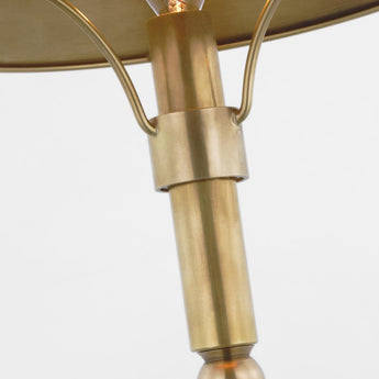 Turlington Medium Table Lamp in Hand-Rubbed Antique Brass with Hand-Rubbed Antique Brass Shade