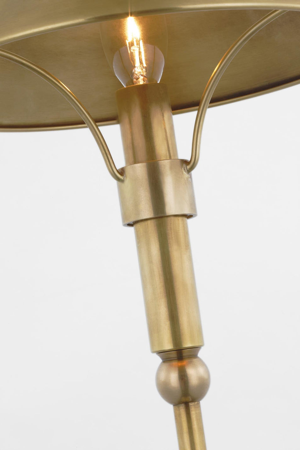 Turlington Medium Table Lamp in Hand-Rubbed Antique Brass with Hand-Rubbed Antique Brass Shade