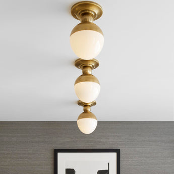 Clark Flush Mount, a premium Flush Mount light by Visual Comfort. Close - up image of its design.