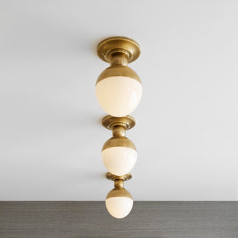 Clark Flush Mount, a premium Flush Mount light by Visual Comfort. Close - up image of its design.