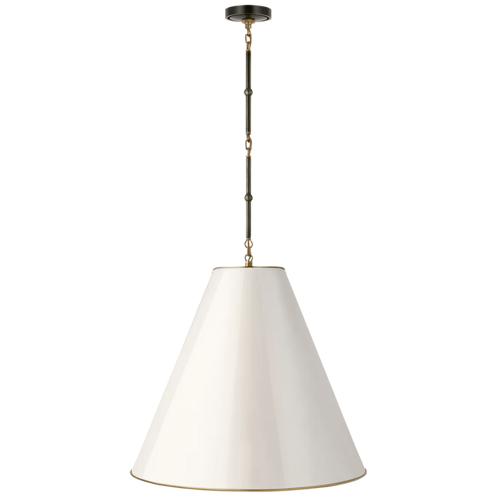 Goodman Large Hanging Lamp, a premium Pendant light by Visual Comfort & Co. Close - up image of its design.