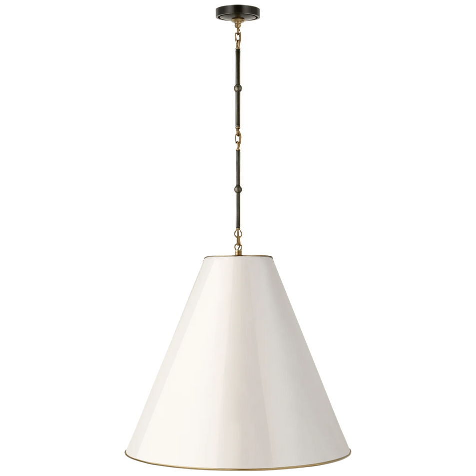 Goodman Large Hanging Lamp, a premium Pendant light by Visual Comfort & Co. Close - up image of its design.