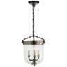Merchant Lantern in Bronze with Clear Glass
