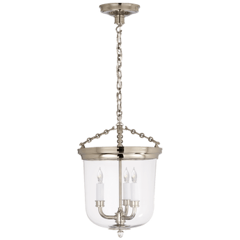 Merchant Lantern in Polished Nickel with Clear Glass