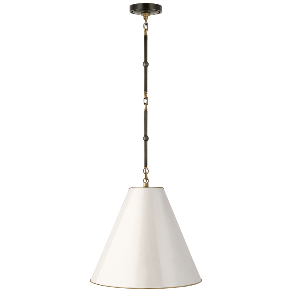 Goodman Small Hanging Light, a premium Pendant light by Visual Comfort & Co. Close - up image of its design.
