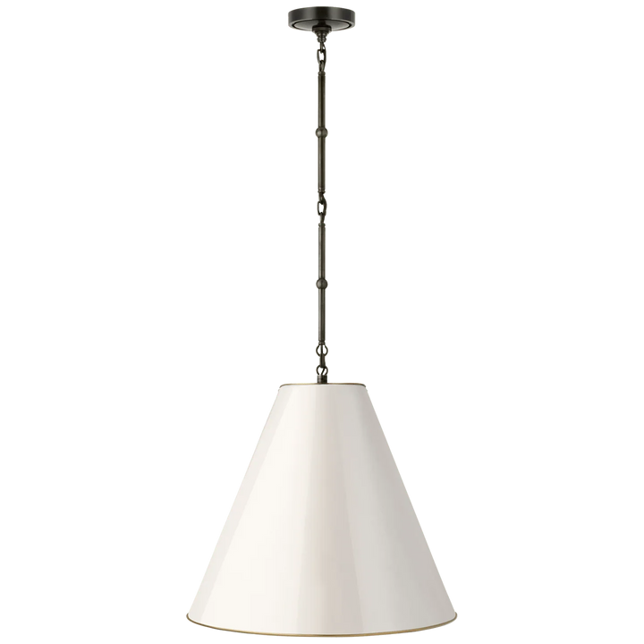Goodman Medium Hanging Light, a premium Pendant light by Visual Comfort & Co. Close - up image of its design.