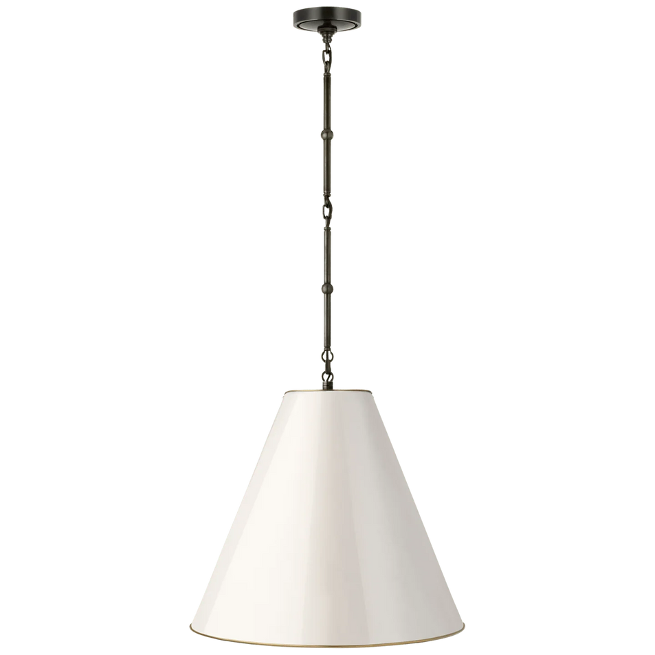 Goodman Medium Hanging Light, a premium Pendant light by Visual Comfort & Co. Close - up image of its design.