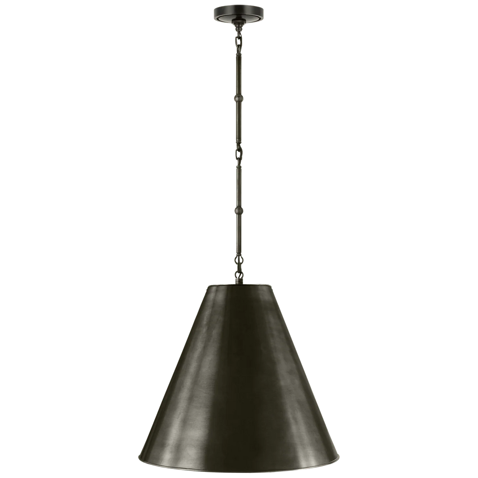 Goodman Medium Hanging Light, a premium Pendant light by Visual Comfort & Co. Close - up image of its design.