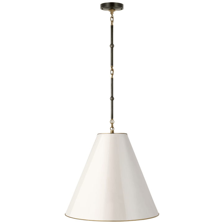 Goodman Medium Hanging Light, a premium Pendant light by Visual Comfort & Co. Close - up image of its design.