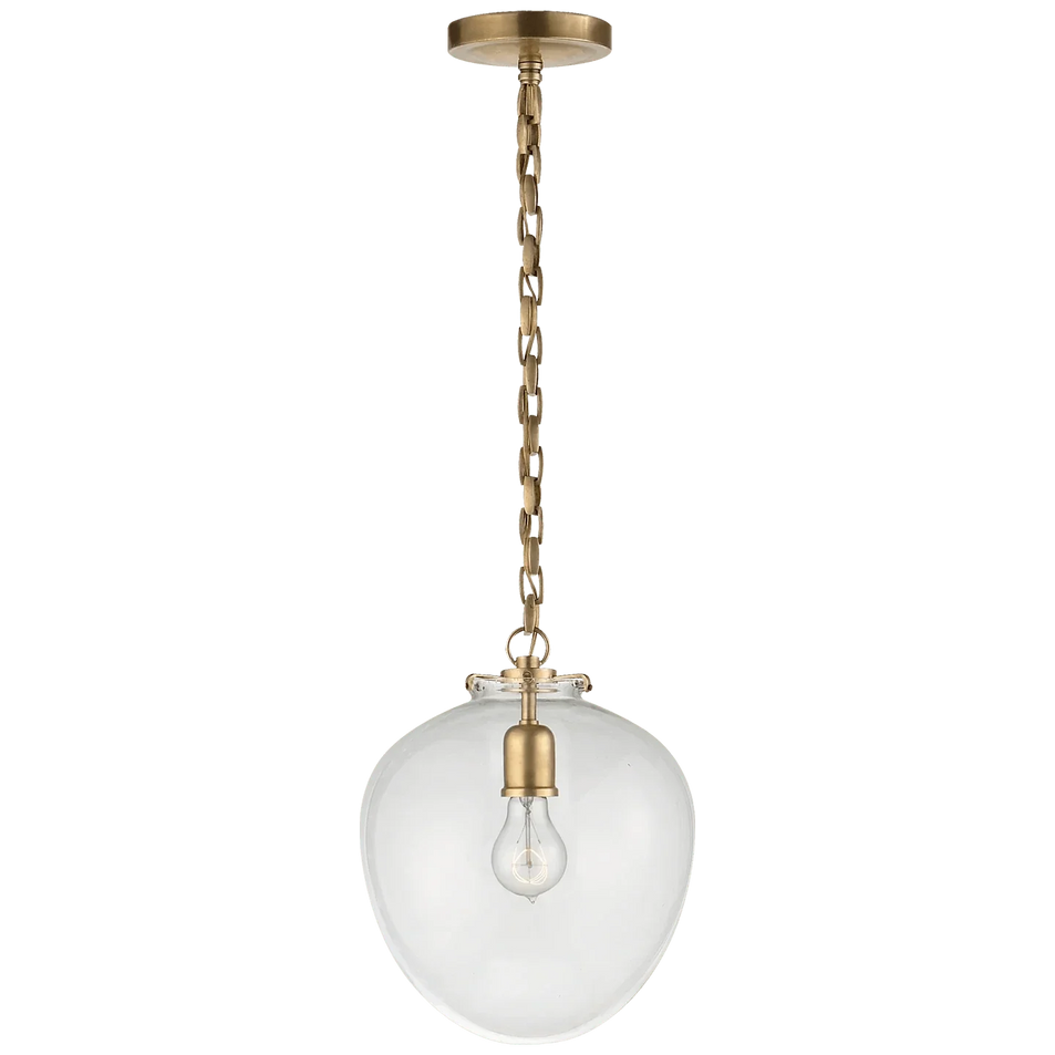 Katie Acorn Pendant, a premium Pendant light by Visual Comfort. Close - up image of its design.