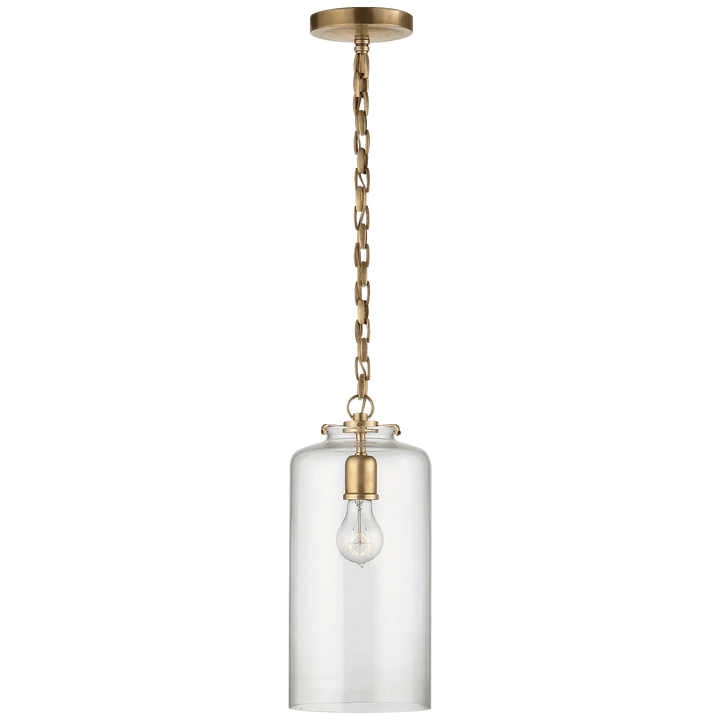 Katie Cylinder Pendant, a premium Pendant light by Visual Comfort & Co. Close - up image of its design.