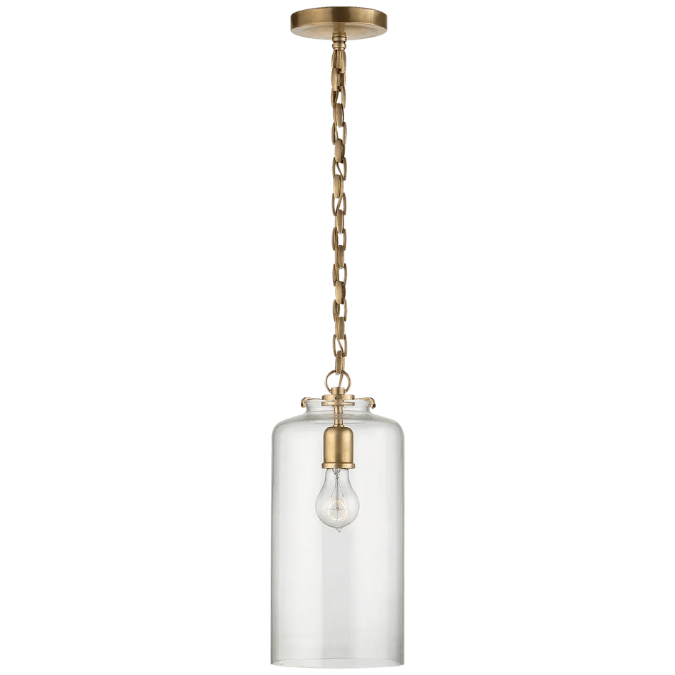 Katie Cylinder Pendant, a premium Pendant light by Visual Comfort & Co. Close - up image of its design.