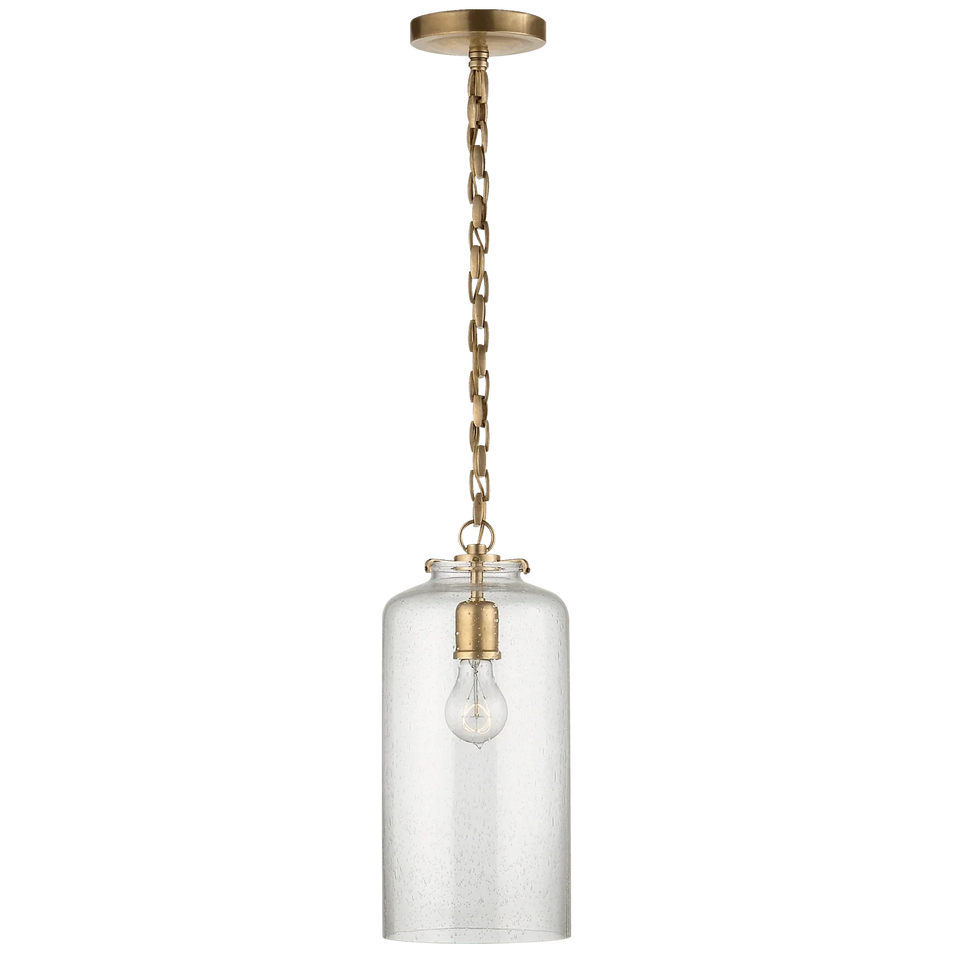 Katie Cylinder Pendant, a premium Pendant light by Visual Comfort & Co. Close - up image of its design.