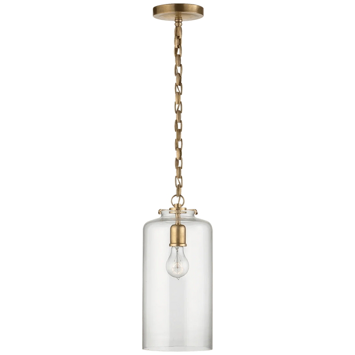Katie Cylinder Pendant, a premium Pendant light by Visual Comfort & Co. Close - up image of its design.