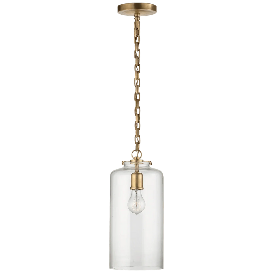 Katie Cylinder Pendant, a premium Pendant light by Visual Comfort & Co. Close - up image of its design.