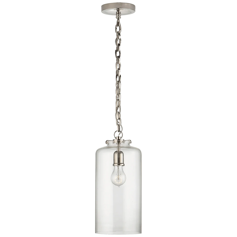 Katie Cylinder Pendant, a premium Pendant light by Visual Comfort & Co. Close - up image of its design.