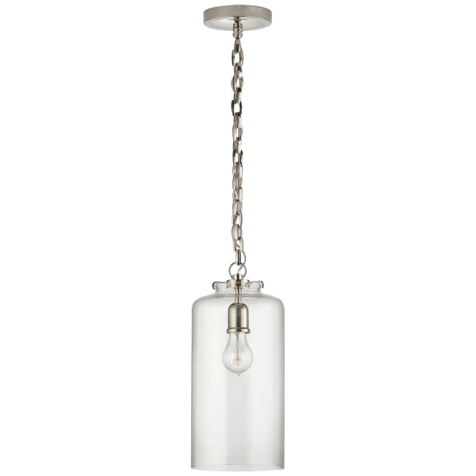 Katie Cylinder Pendant, a premium Pendant light by Visual Comfort & Co. Close - up image of its design.