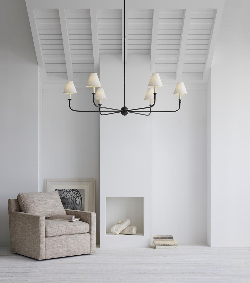Piaf Grande Chandelier, a premium Chandelier light by Visual Comfort. Close - up image of its design.