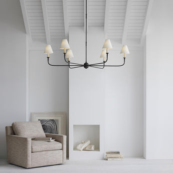 Piaf Grande Chandelier, a premium Chandelier light by Visual Comfort. Close - up image of its design.