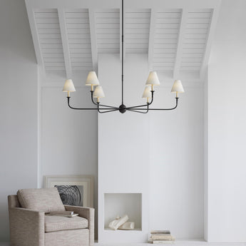 Piaf Grande Chandelier, a premium Chandelier light by Visual Comfort. Close - up image of its design.