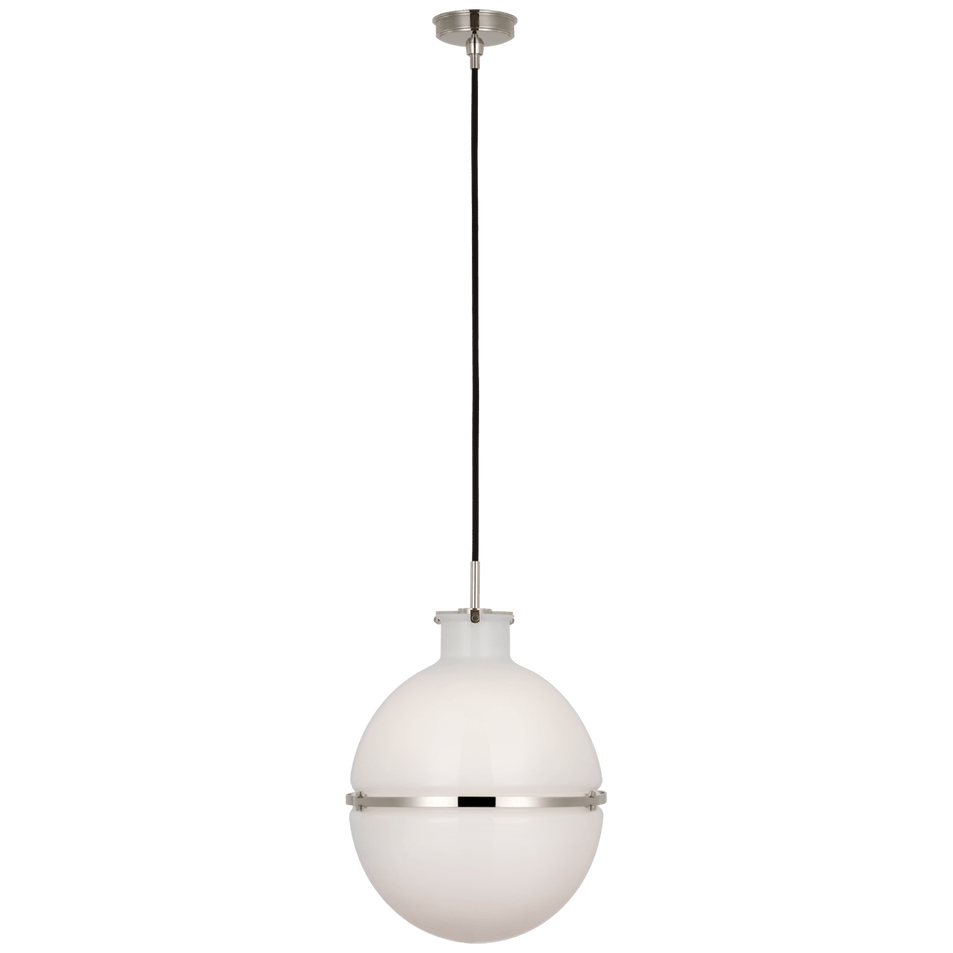 Maxey 14" Globe Pendant, a premium Pendant light by Visual Comfort & Co. Close - up image of its design.