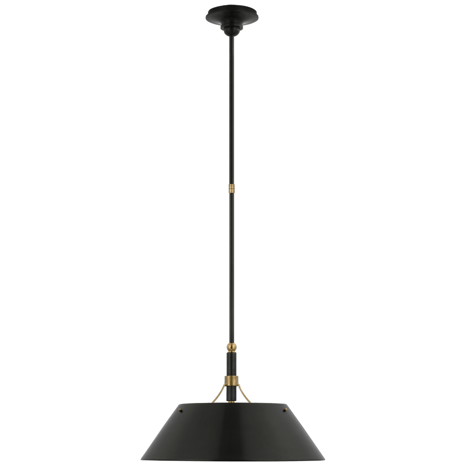Turlington Large Pendant, a premium Pendant light by Visual Comfort & Co. Close - up image of its design.